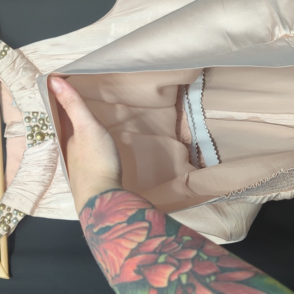 Cache Embellished Blush Halter Blouse - Picture 5 of 6